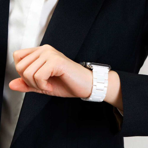 Ремешок для Apple watch 38/40/41mm Ceramic type 3 White